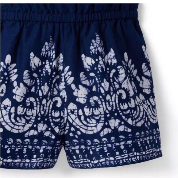 Janie and Jack sleeveless border print pom pom romper merchant marine girls 3T - Picture 4 of 12